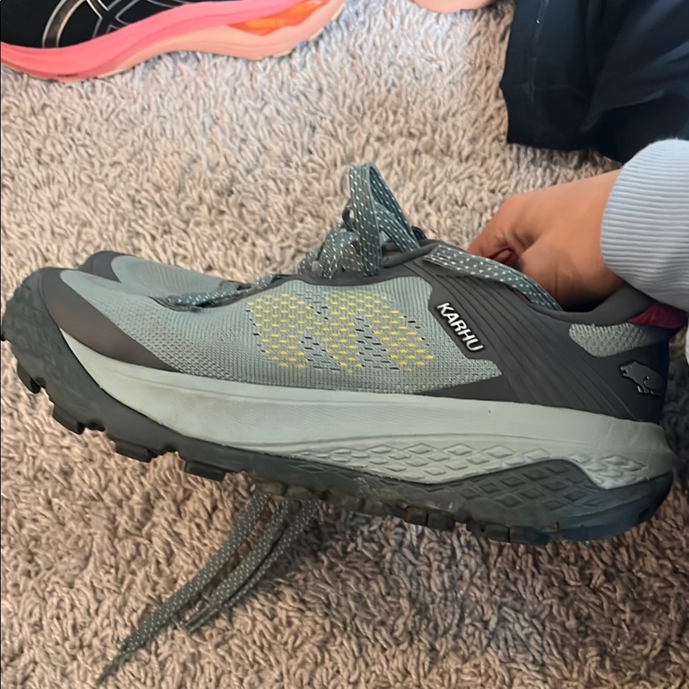 Karhu Gray and Yellow Running/trail shoes